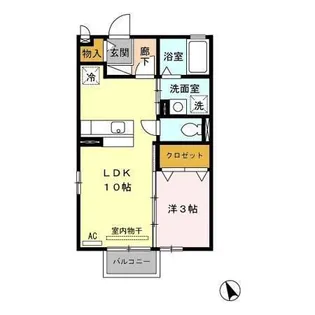 セジュール・希らら【2階】の間取り