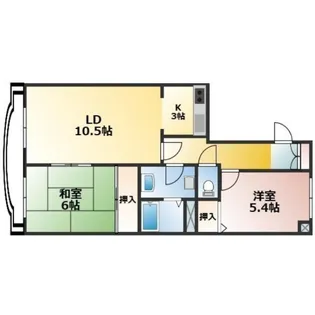 ヴィラ海岸町【2階】の間取り