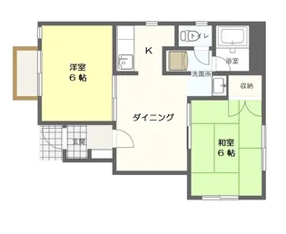 フレグランス赤沼向【1階】の間取り
