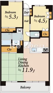 ラフィネ立川【5階】の間取り