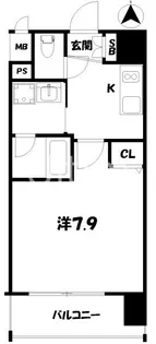 ベラジオ京都西院ウエストシティII【6階】の間取り