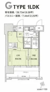 ドゥーエ赤坂【7階】の間取り