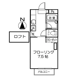 ハイツ鉢伏【1階】の間取り