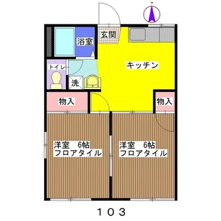 コーポBENIMO A棟【1階】の間取り