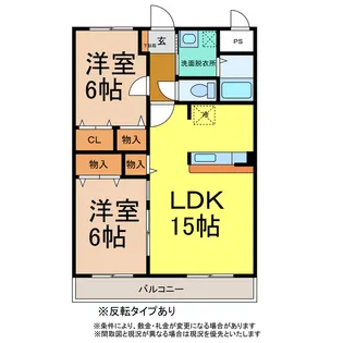 パレロワイヤル小松町【2階】の間取り