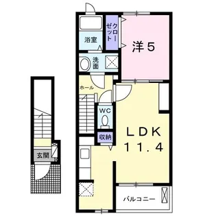 サンライズ【2階】の間取り