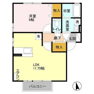 グリーンパーク(筑西市)【2階】の間取り