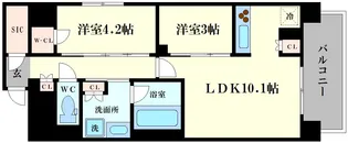 リンクハウス難波元町【2階】の間取り