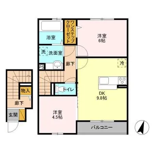 グローリアコートC【2階】の間取り