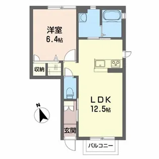 パークサイド新山B【1階】の間取り