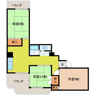 レジデンス ドゥ・ルウエスト【3階】の間取り