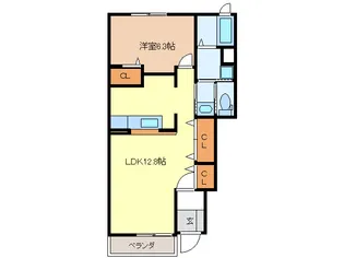 パストラーレ涼【1階】の間取り