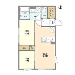 ウェルスクエア方南町II【1階】の間取り