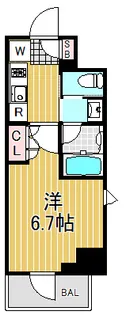 プラウドフラット戸越銀座【5階】の間取り