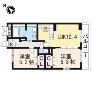 カトルアンソレイエ【2階】の間取り