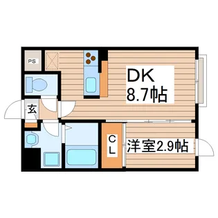 グリチネ石名坂【1階】の間取り
