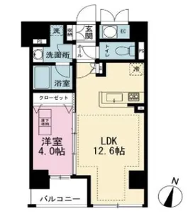 ルジェンテリベル日本橋濱町【6階】の間取り