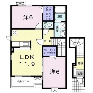 タルガA【2階】の間取り