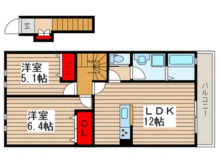 Lohas学園町【2階】の間取り