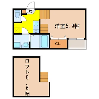 JACK河原町【1階】の間取り