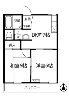 グリーンハイツ/下麻生【1階】の間取り