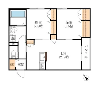 メゾン・ド・ロンジュ【2階】の間取り
