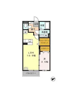 アムール上井草K【1階】の間取り