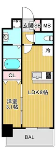 SHOKEN Residence大阪都島【10階】の間取り