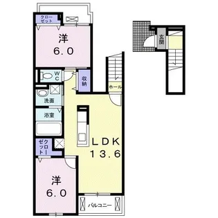 アメージングガーデン【2階】の間取り
