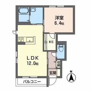 ミューローズ長橋II【1階】の間取り