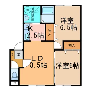 グランドールB館【2階】の間取り