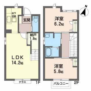 オーブF【1階】の間取り