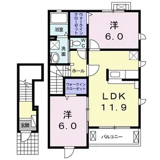 エレガンス東小浜【2階】の間取り