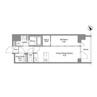 シーズンフラッツ大森西【4階】の間取り