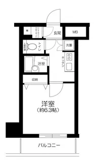 スカイコート・ヴィーダ五反田ウエスト【8階】の間取り