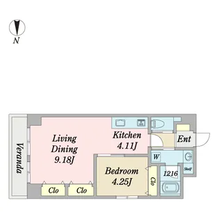 ヴィラセラフ・アイ【2階】の間取り