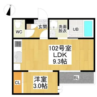 GRANDTIC MY枇杷島【1階】の間取り