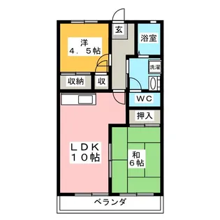 サンハイム吉田【1階】の間取り