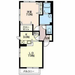 フォーレスいこい【1階】の間取り