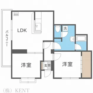 円山3条ハイツ【1階】の間取り