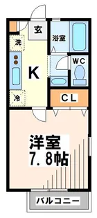 ドエル弐番館【1階】の間取り