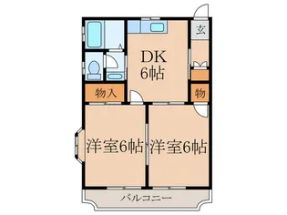 メゾンドフレ-ル【1階】の間取り