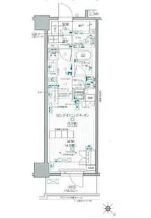 デュオステージ関内II【3階】の間取り