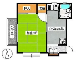 カサ・デ・フローラ【1階】の間取り