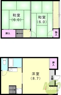 三田ハイツ【2階】の間取り