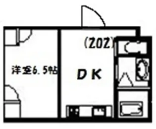 コーポ花みずき【2階】の間取り