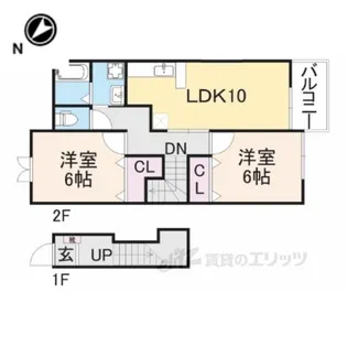 ハイファイン藤【1階】の間取り