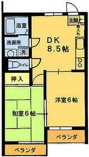 タウニータクボ【2階】の間取り