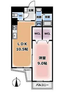 シティハイツ石原【6階】の間取り