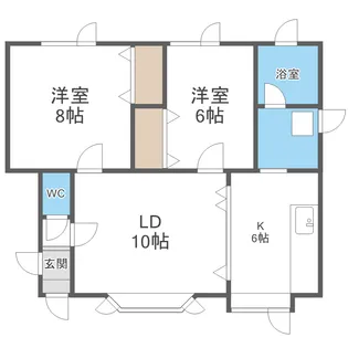 ピースフル西岡【3階】の間取り